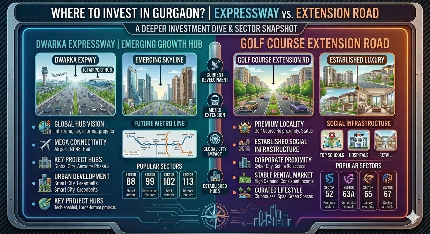 dwarka-expressway-vs-golf-course-extension-road-where-to-invest-in-gurgaon